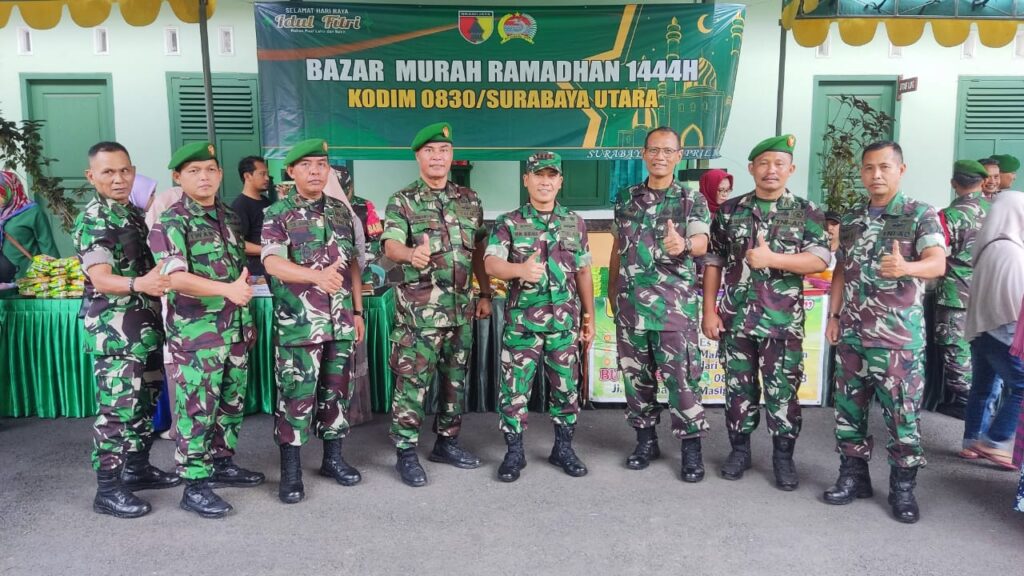 Kodim 0830/Surabaya Utara Gelar Bazar Murah Ramadhan Bantu Kebutuhan Warga