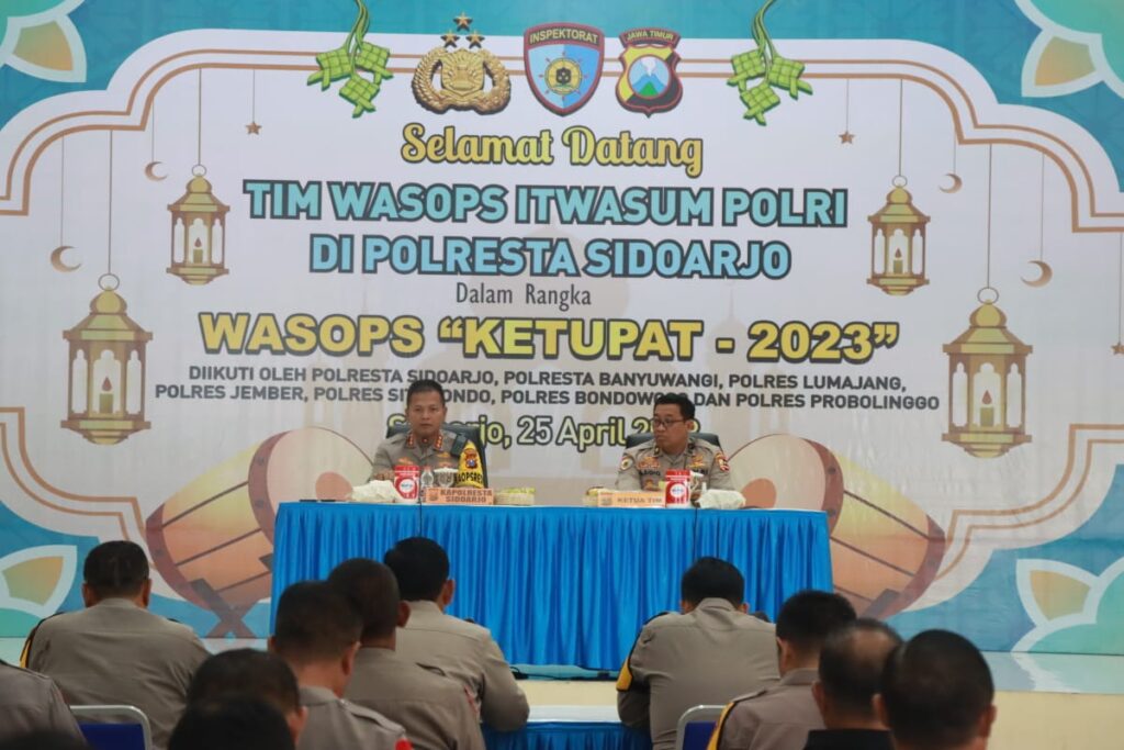 Polresta Sidoarjo Dikunjungi Tim Wasops Itwasum Polri, Cek Pelaksanaan Operasi Ketupat