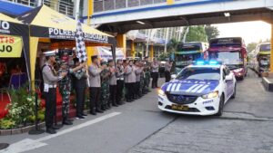 Mudik Gratis, Kapolresta Sidoarjo Berangkatkan 10 Bus Dari Terminal Purabaya