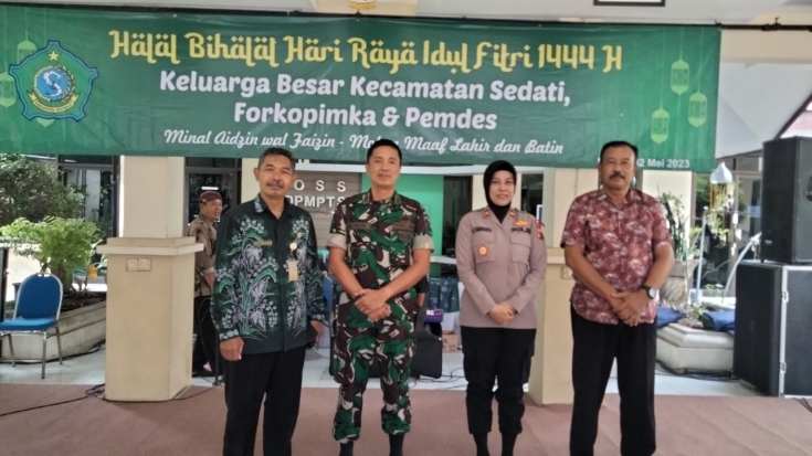 Danramil 0816/18 Halal Bihalal Bersama Forkopimca dan Pemdes Sedati