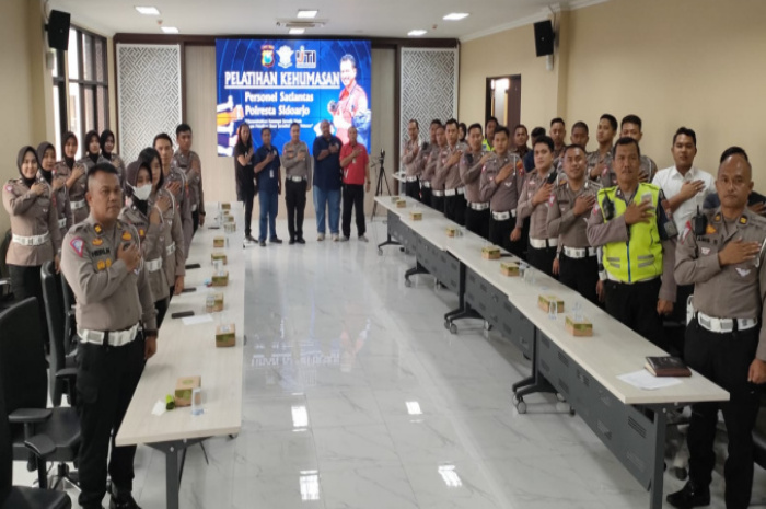 IJTI Beri Pelatihan Jurnalistik Anggota Satlantas Polresta Sidoarjo