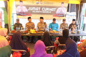 Silaturrahmi Kamtibmas, Kapolresta Sidoarjo Gelar Jum’at Curhat Dengan Masyarakat Sawocangkring