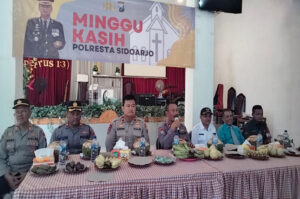 Polresta Sidoarjo Gelar Minggu Kasih di Gereja GPdI Moria