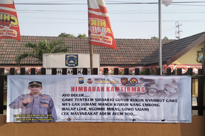 Himbauan Kamtibmas Disebar Polresta Sidoarjo