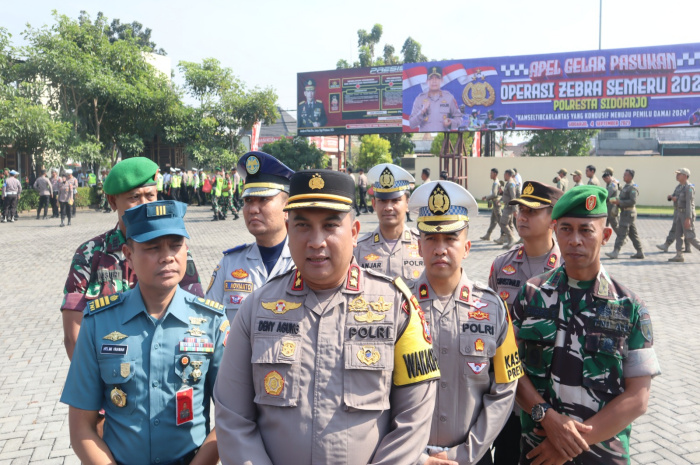 Polresta Sidoarjo Gelar Pasukan Operasi Zebra Semeru 2023