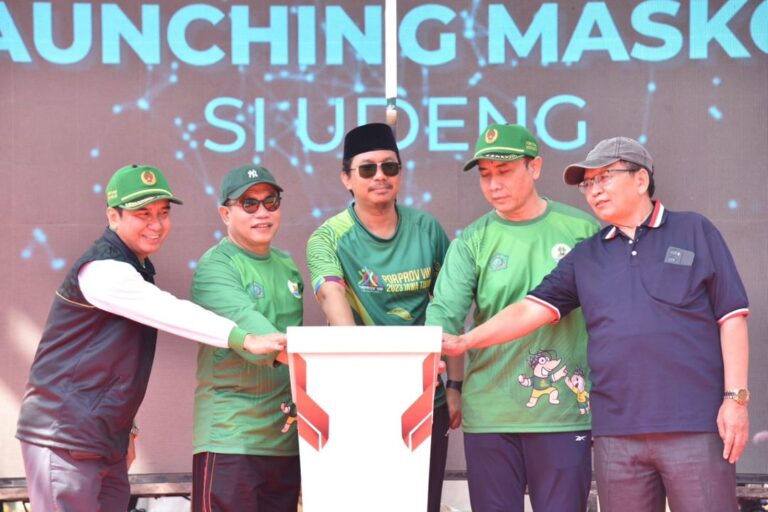 Bupati Sidoarjo, Ahmad Muhdlor secara resmi kenalkan maskot Si Udeng (Udang Bandeng) untuk Porprov VIII Jatim tahun 2023.