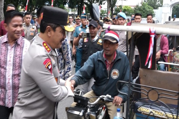 Jelang Pemilu 2024, Abang-abang Becak di Sumut Deklarasi Jaga Kondusifitas
