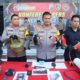 Kapolresta Sidoarjo Kombespol Kusumo Wahyu Bintoro dalam pers rilis di Mako Polresta Sidoarjo.