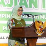 Bupati Blitar Rini Syarifah hadiri acara Pengukuhan Pimpinan Daerah Muhammadiyah dan Aisyiyah Kabupaten Blitar di Kampung Coklat, Minggu 8 Oktober 2023.