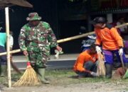 Kodim dan Para Relawan di Boyolali Bersihkan Pasar Tradisional