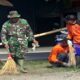 Kodim dan Para Relawan di Boyolali Bersihkan Pasar Tradisional