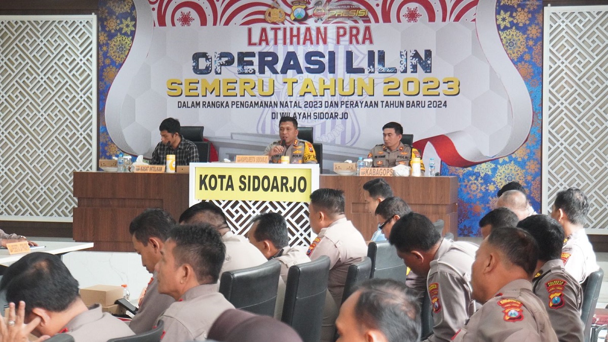 Polresta Sidoarjo Gelar Latihan Pra Operasi Lilin Semeru Tahun 2023