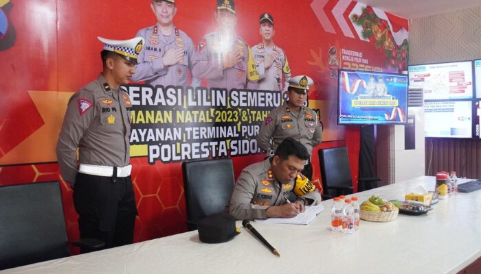 Kapolresta Sidoarjo AKBP Christian Tobing Pantau Situasi Kamtibmas Nataru