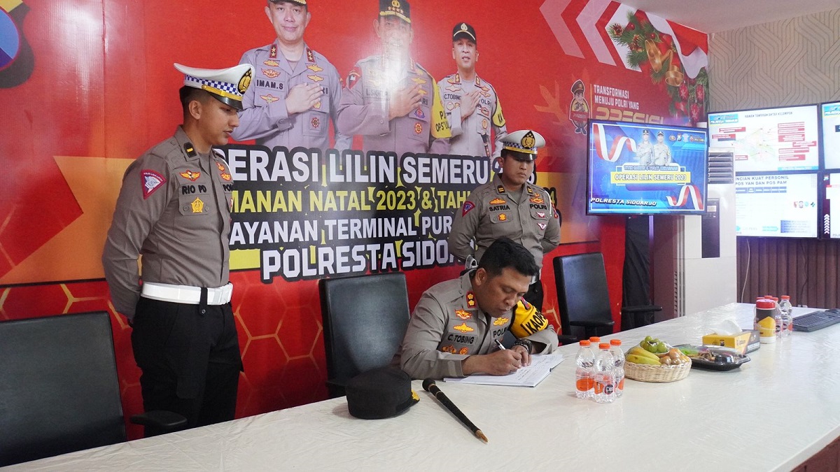 Kapolresta Sidoarjo AKBP Christian Tobing Pantau Situasi Kamtibmas Nataru