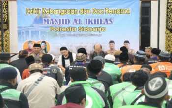 Aliansi Ojol Sidoarjo Bersama Polresta Sidoarjo Gelar Dzikir Kebangsaan
