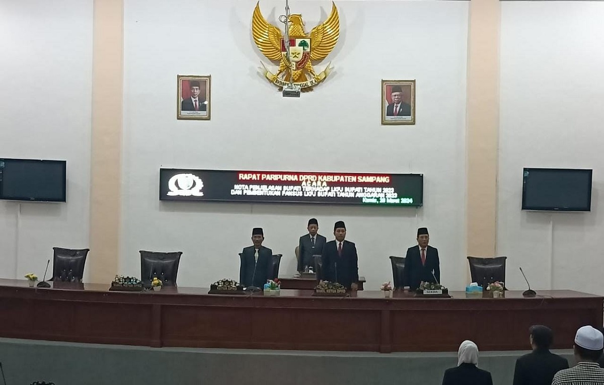DPRD Sampang Gelar Paripurna LKPJ Bupati dan Pembentukan Pansus Tahun 2023