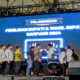 Komisioner KPU Sampang yang dipimpin oleh Ketua KPU Sampang ketika meluncurkan tahapan Pilkada 2024 di Alun-alun Trunojoyo Sampang.