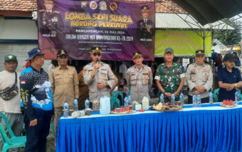 Peringati Hari Bhayangkara ke 78, Forkopimcam dan Kades se Pangarengan Gelar Lomba Seni Suara Burung Perkutut