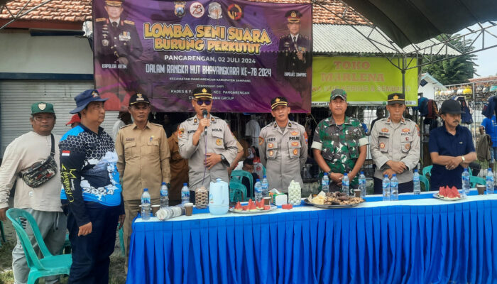 Peringati Hari Bhayangkara ke 78, Forkopimcam dan Kades se Pangarengan Gelar Lomba Seni Suara Burung Perkutut