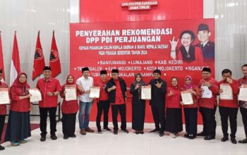 Blitar Masih Menunggu, PDIP Resmi Rekomendasikan 10 Pasangan Bacabup untuk Pilkada Jatim 2024