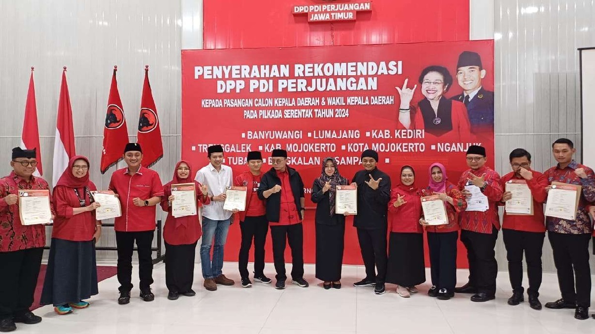 Blitar Masih Menunggu, PDIP Resmi Rekomendasikan 10 Pasangan Bacabup untuk Pilkada Jatim 2024