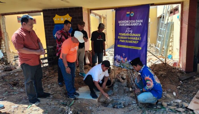 Peletakan Batu Pertama Rumah Sahabat PMII di Sumenep: Bupati Achmad Fauzi Ajak Kader Muda Tingkatkan Kualitas Diri
