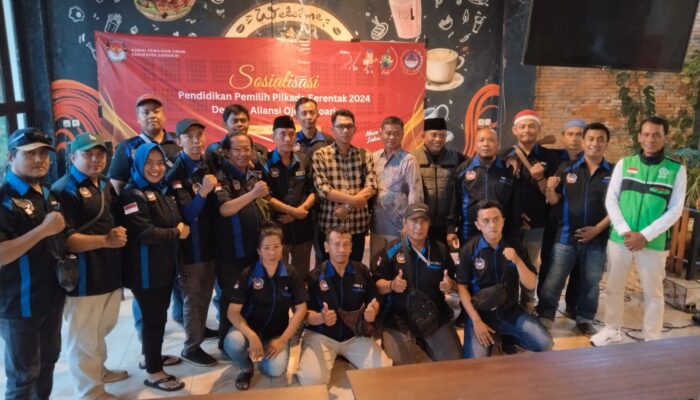 KPU Sidoarjo dan Aliansi Ojol Sidoarjo Gelar Sosialisasi Pilkada Serentak 2024