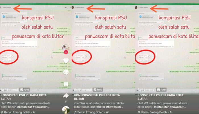 Dokumen Bocor: Oknum Panwascam Kota Blitar Disebut Upayakan Rekomendasi Pemungutan Suara Ulang