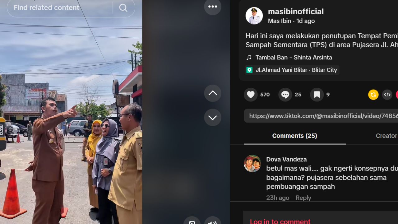 Mas Ibin Relokasi TPS JL A Yani Blitar, Netizen: baru kali ini lihat walikota bekerja