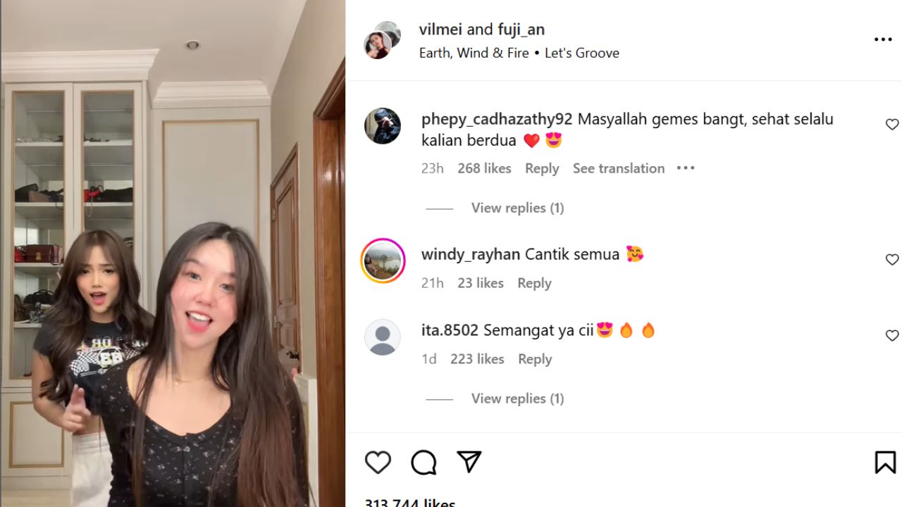 Fuji dan Vilmei Dipuji Sama-sama Cantik, Netizen: Penontonnya hampir 4 juta