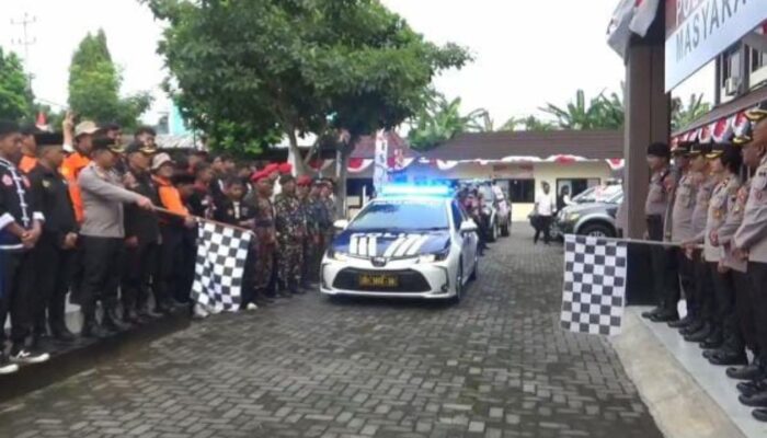 Peringati Hari Bhayangkara, Polres Boyolali Gandeng Ormas dan Pesilat Bagikan Ribuan Sembako