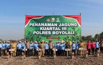 Polres Boyolali Galakan Tanam Jagung, Dukung Program Ketahanan Pangan