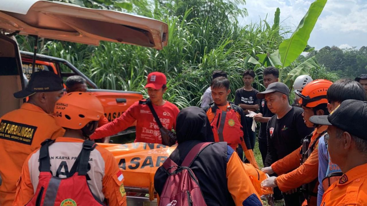 Tenggelam di Sungai Klawing Purbalingga, Pencari Kelapa Ditemukan Setelah 2 Hari Pencarian