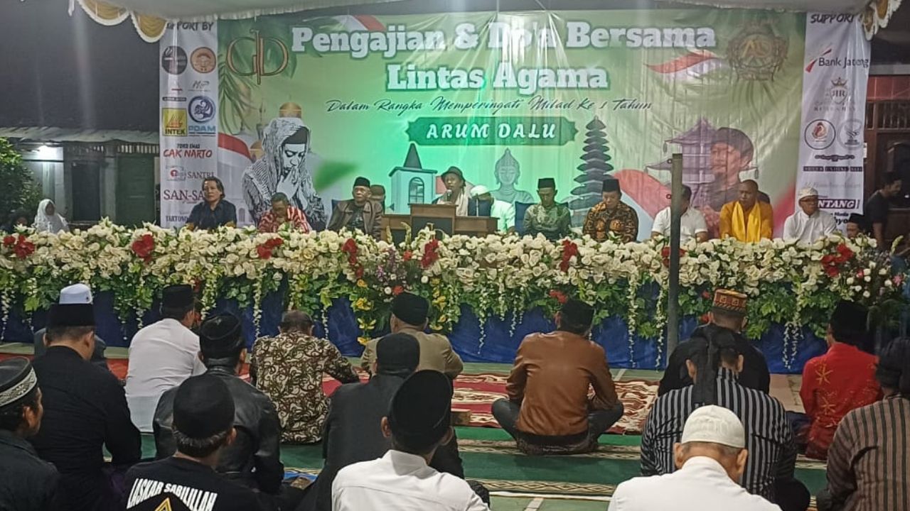 Komunitas Arum Dalu Gelar Pengajian dan Doa Lintas Agama, Perkuat Persatuan di Purworejo