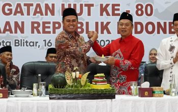 Wali Kota Blitar Mas Ibin Pimpin Tasyakuran HUT RI ke-80, Gelorakan Semangat Gotong Royong dan Santuni Anak Yatim