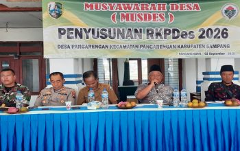 Gelar Musdes Penyusunan RKPDes 2026, Pemdes Pangarengan Diapresiasi Camat Setempat