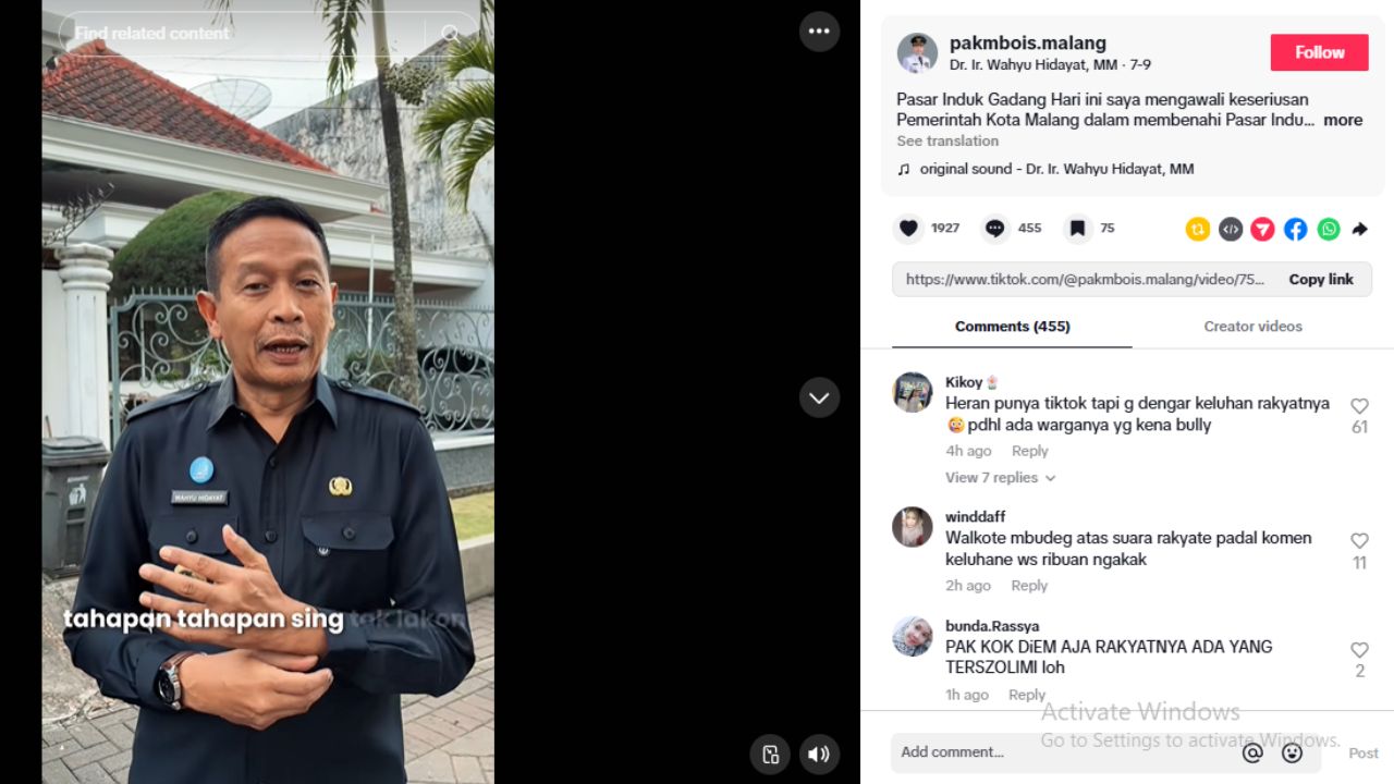 Diam Seribu Bahasa, Wali Kota Malang Dituduh Netizen Takut MADAS soal Kasus Yai Mim