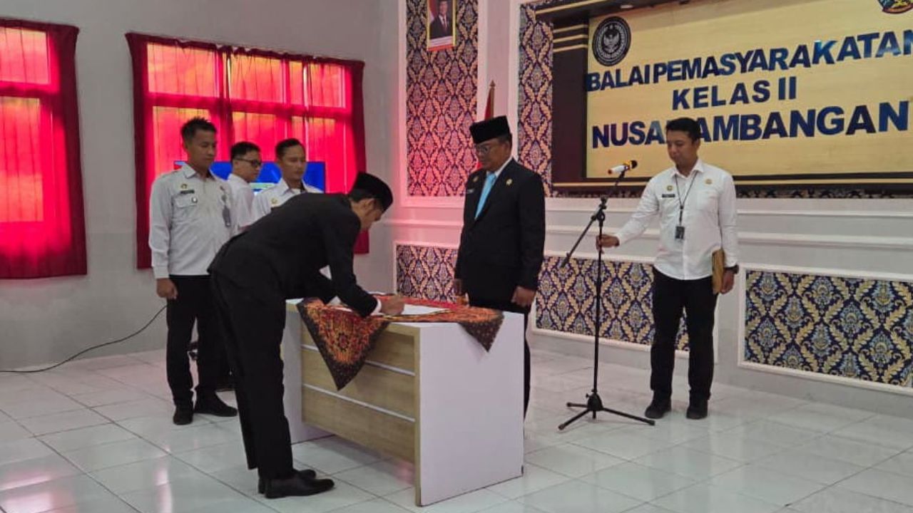 Rutan Banyumas Hadiri Pelantikan Pejabat Manajerial di Bapas Nusakambangan