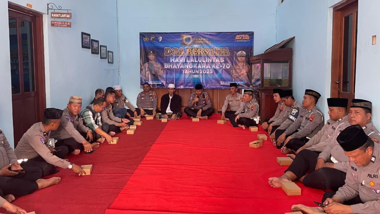 Satlantas Purworejo Gelar Doa Bersama Sambut HUT Lantas ke-70