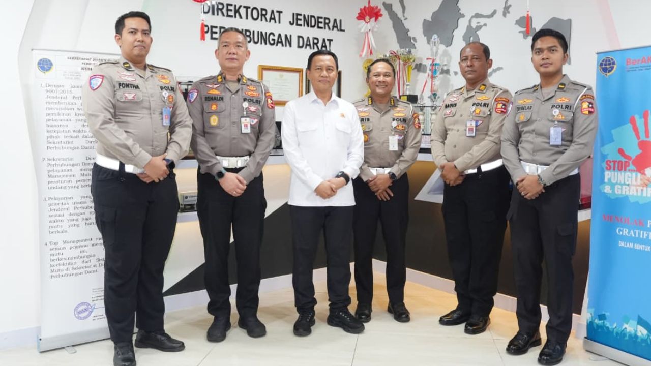 Sambut HUT Lalu Lintas ke-70, Kabag Ops Korlantas dan Jajarannya Silaturahmi ke Kantor Kemenhub