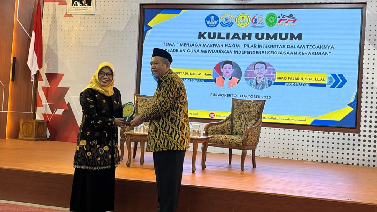 Kuliah Umum di Unsoed, Hakim Agung Jupriyadi Tekankan Integritas Kunci Utama Jaga Marwah Hakim